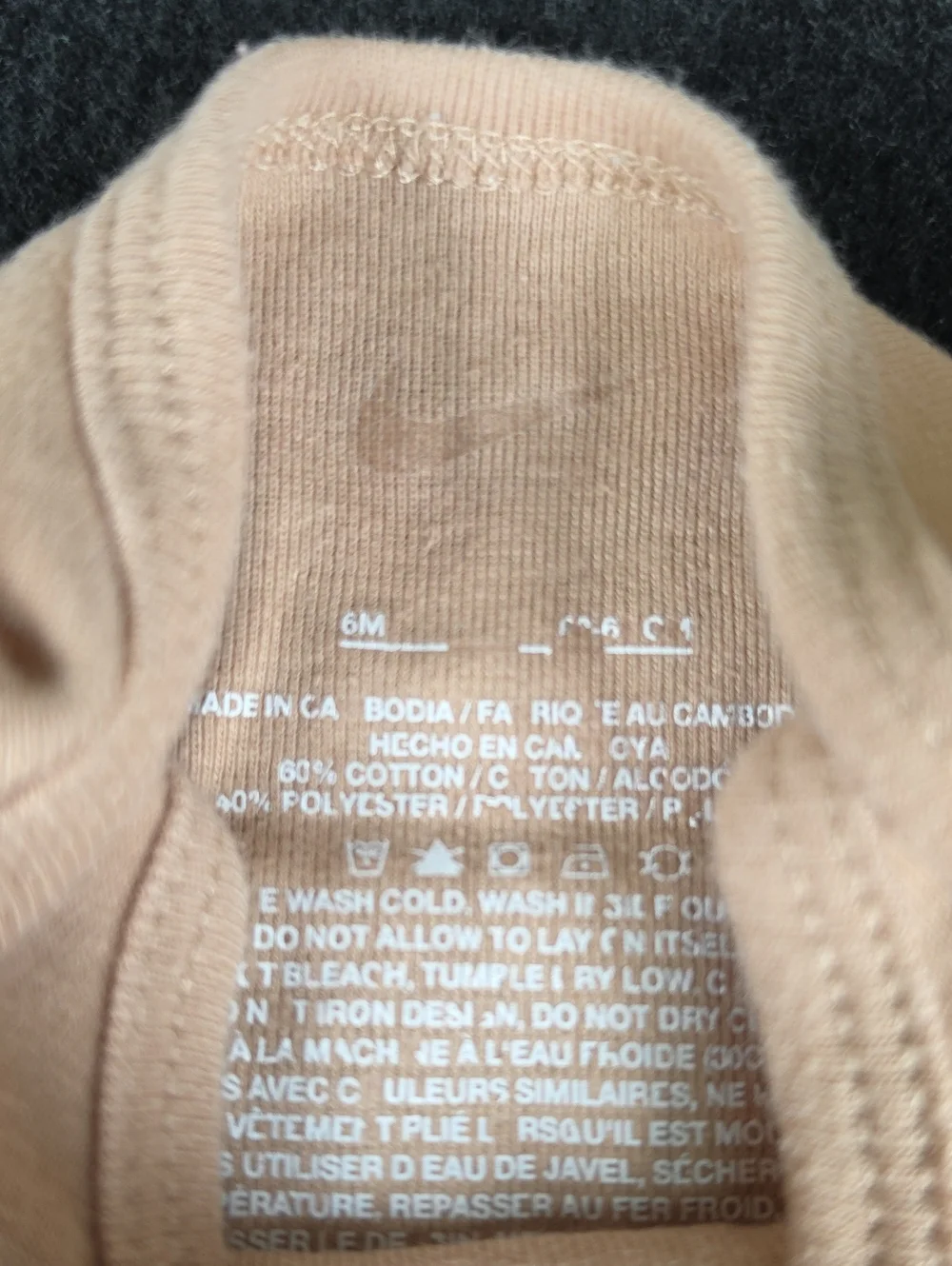 Nike Baby Long-Sleeve One-Piece and Pants Set - Tan 6 Months